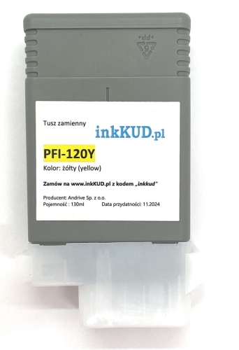 Tusz Canon PFI-120Y zamiennik żółty