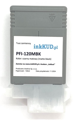 Tusz Canon PFI-120MBK zamiennik czarny matowy